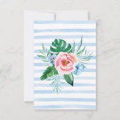 熱帯フローラハワイアン誕生日ピンク写真 サンキューカード (裏面)