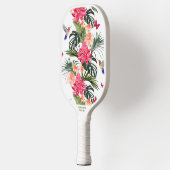 熱帯フローラバードバタフライ名前をカスタムする電話番号 ピックルボールラケット (左)