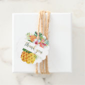 熱帯フローラパイナップルありがとうメッセージカード フェイバータグ (インサイチュ)
