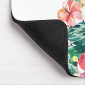熱帯フローラパイナップルとYour Monogram マウスパッド (コーナー)