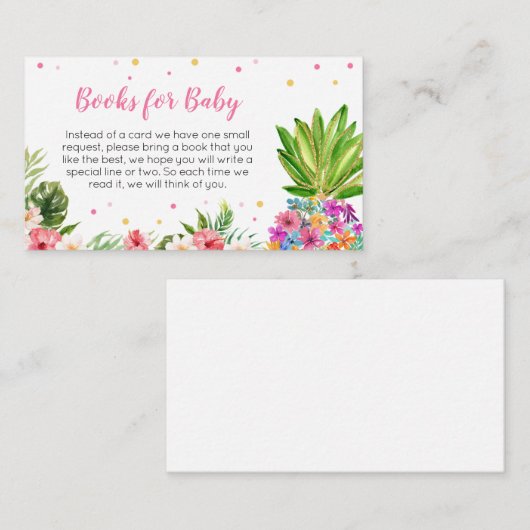 熱帯フローラパイナップルブックスベビー エンクロージャーカード (正面/裏面)