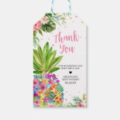 熱帯フローラパイナップルメッセージカード ギフトタグ (正面)