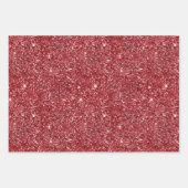 熱帯フローラパイナップルレッドグリッター ラッピングペーパーシート (正面2)