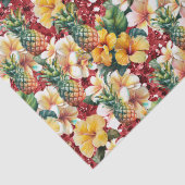 熱帯フローラパイナップルレッドグリッター 薄葉紙 (詳細)