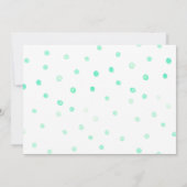 熱帯フローラパイナップル水玉模様ブライダルシャワー 招待状 (裏面)