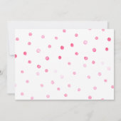 熱帯フローラパイナップル水玉模様ベビーシャワー 招待状 (裏面)