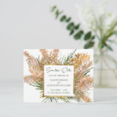 熱帯フローラパンパスグラスウェディング 案内ポストカード (スタンド正面)