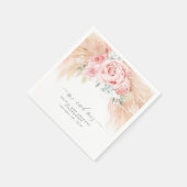 熱帯フローラパンパスグラス結婚ズのナプキン スタンダードカクテルナプキン (角)