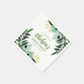 熱帯フローラパーソナライズされたグラードパーティー スタンダードカクテルナプキン (角)