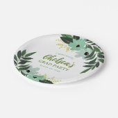 熱帯フローラパーソナライズされたグラードパーティー ペーパープレート (アングル)