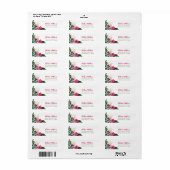 熱帯フローラパーソナライズされた差出人住所 ラベル (フルシート)