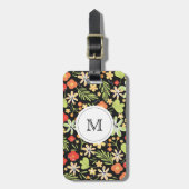 熱帯フローラパーソナライズされた ラゲッジタグ (正面縦)