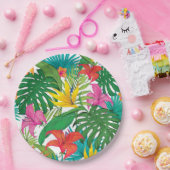 熱帯フローラパーティー9インチ紙プレート ペーパープレート (パーティー)