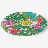 熱帯フローラパーティー9インチ紙プレート ペーパープレート (アングル)