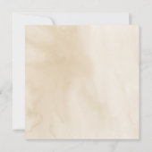 熱帯フローラパームリーフ、クリームスクエア結婚イン 招待状 (裏面)