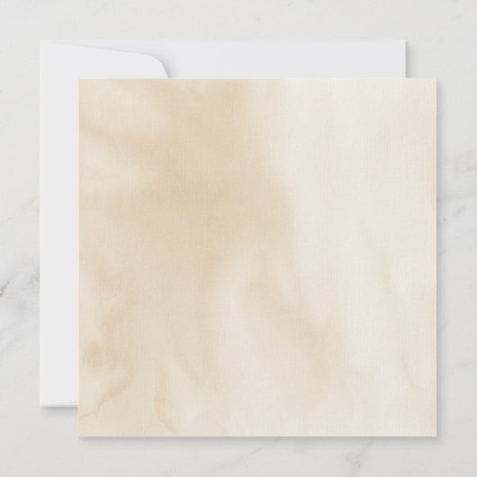 熱帯フローラパームリーフ、クリームスクエア結婚イン 招待状 (裏面)