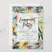 熱帯フローラパーム婚約パーティ招待 招待状 (正面)