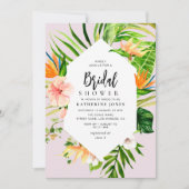 熱帯フローラパーム離れブライダルシャワー 招待状 (正面)