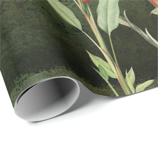 熱帯フローラヒョウのジャングルの葉のデコページ ラッピングペーパー (ロールコーナー)