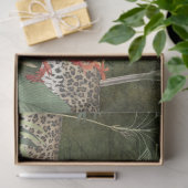 熱帯フローラヒョウの葉のジャングルデコパージュ 薄葉紙 (ギフト)