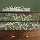 熱帯フローラヒョウの葉のジャングルデコパージュ 薄葉紙