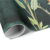 熱帯フローラヒョウティール(緑がかった色)の葉のデコページ ラッピングペーパー (ロールコーナー)