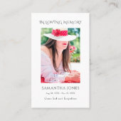 熱帯フローラビーチお祝いオブ・ライフ祈りの言葉 名刺 (正面)