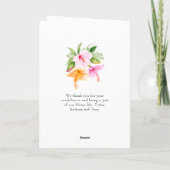 熱帯フローラビーチお祝い カード (裏面)