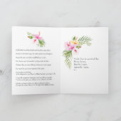 熱帯フローラビーチお祝い カード (内部)