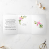 熱帯フローラビーチお祝い 三つ折り招待状 (内部)