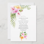 熱帯フローラビーチお祝い 招待状 (正面)