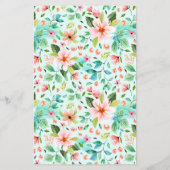 熱帯フローラビーチブライダルシャワーゲームフライヤー チラシ (裏面)