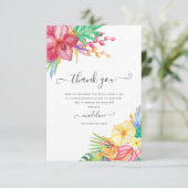熱帯フローラビーチブライダルシャワーサンキューカード カード (スタンド正面)
