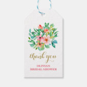 熱帯フローラビーチブライダルシャワー ギフトタグ (正面)