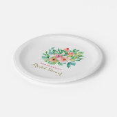 熱帯フローラビーチブライダルシャワー ペーパープレート (アングル)