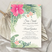 熱帯フローラビーチブライダルシャワー 招待状