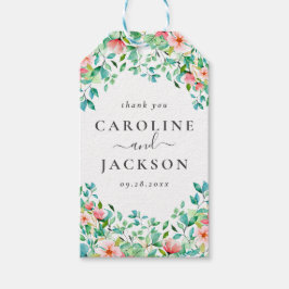 熱帯フローラビーチ結婚式メッセージカード ギフトタグ