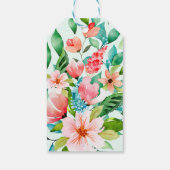 熱帯フローラビーチ結婚式メッセージカード ギフトタグ (裏面)