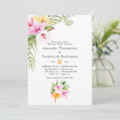 熱帯フローラビーチ結婚式リハーサルディナー 招待状 (スタンド正面)