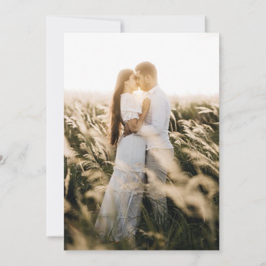 熱帯フローラビーチ結婚式写真の保存日時 セーブザデート (裏面)