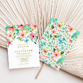 熱帯フローラビーチ結婚式招待状 招待状