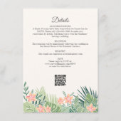 熱帯フローラビーチ結婚式詳細 エンクロージャーカード (正面)