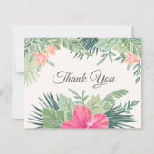 熱帯フローラビーチ結婚式 サンキューカード (正面)