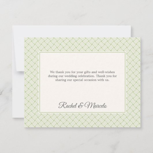 熱帯フローラビーチ結婚式 サンキューカード (裏面)