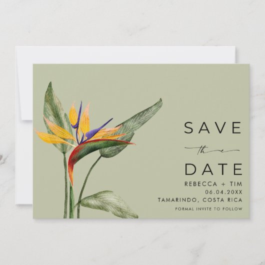 熱帯フローラビーチ行先結婚式 セーブザデート (正面)