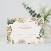 熱帯フローラビーチ行先結婚式 出欠カード (スタンド正面)