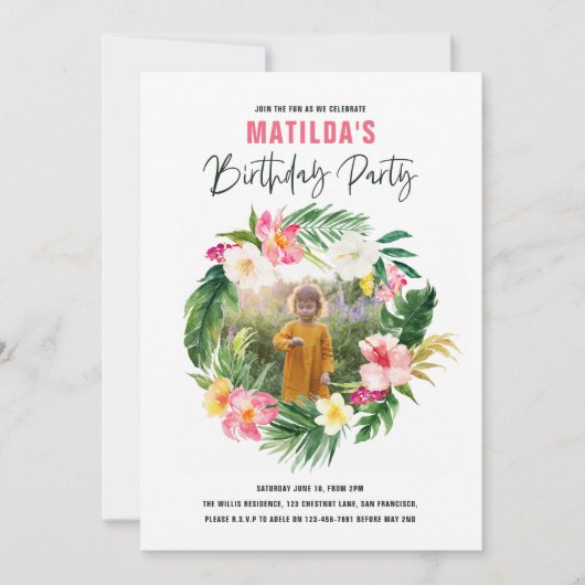 熱帯フローラピンクイエロフラミンゴスタイリッシュ (正面)