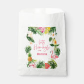 熱帯フローラピンクイエロフラミンゴスタイリッシュ フェイバーバッグ (正面)