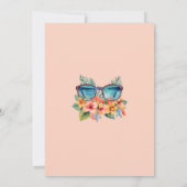 熱帯フローラピンクビーチブライダルシャワー 招待状 (裏面)