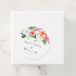 熱帯フローラピーチグリーンウォーター結婚カラー フェイバータグ